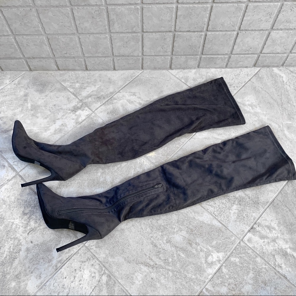 Liliana Gray Over the Knee Boots